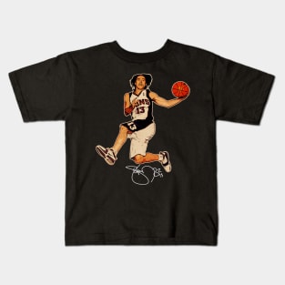 Steve Nash Basketball Legend Signature Vintage Retro 80s 90s Bootleg Rap Style Kids T-Shirt